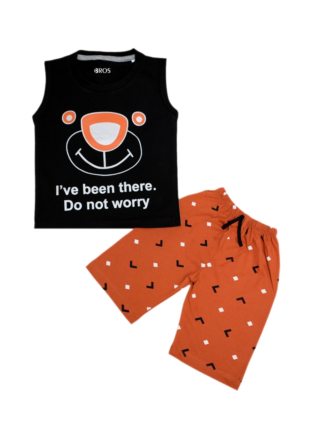 

3BROS Kids Black T-shirt & Capris