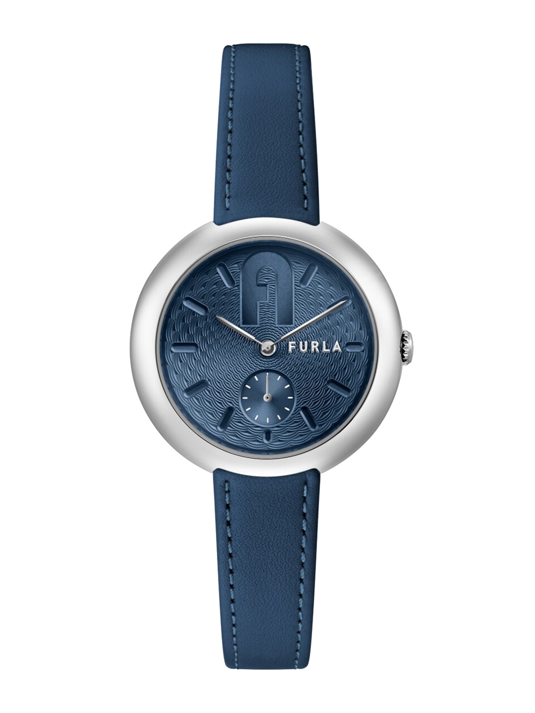 

Furla Women Blue Printed Dial & Blue Leather Straps Analogue Watch WW00013002L1