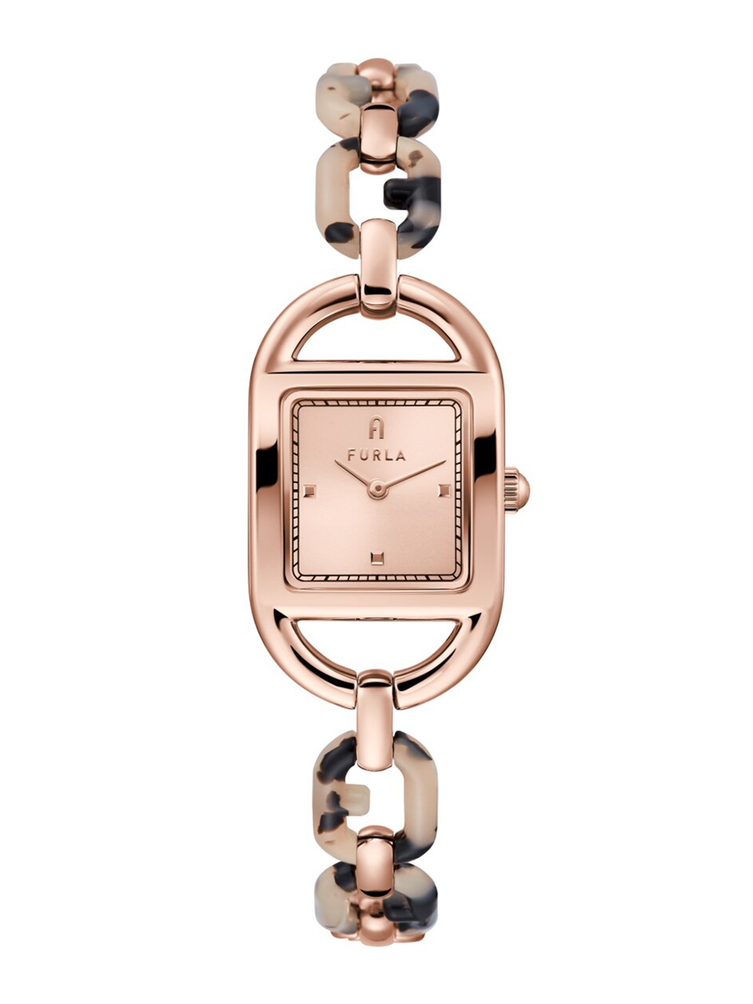 

Furla Women Rose Gold-Toned Embellished Dial & Rose Gold Toned Wrap Around Straps Analogue Watch