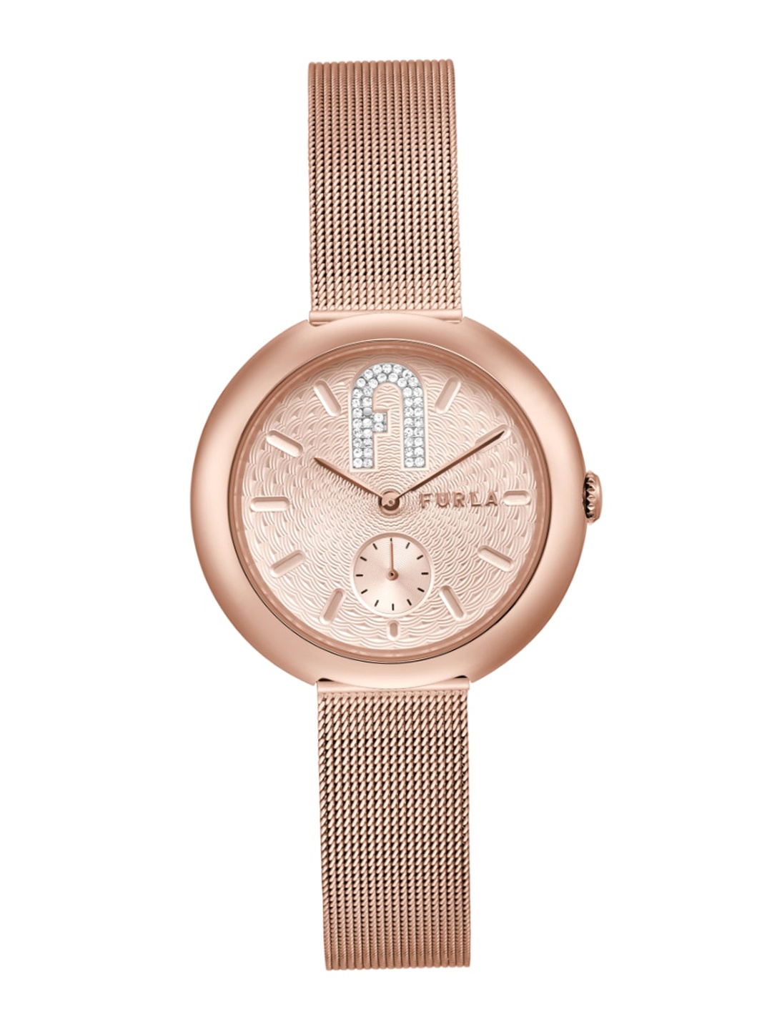 

Furla Women Rose Gold-Toned Dial & Stainless Steel Bracelet Style Straps Analogue Watch