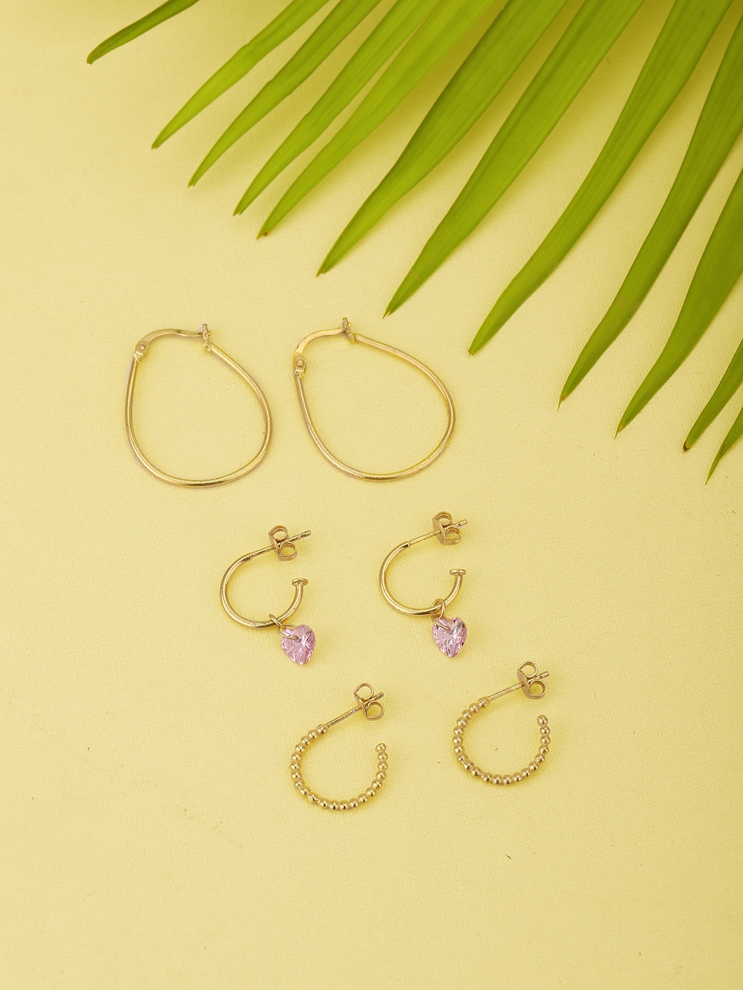 

Carlton London Set of 3 Gold-Plated Hoop Earrings