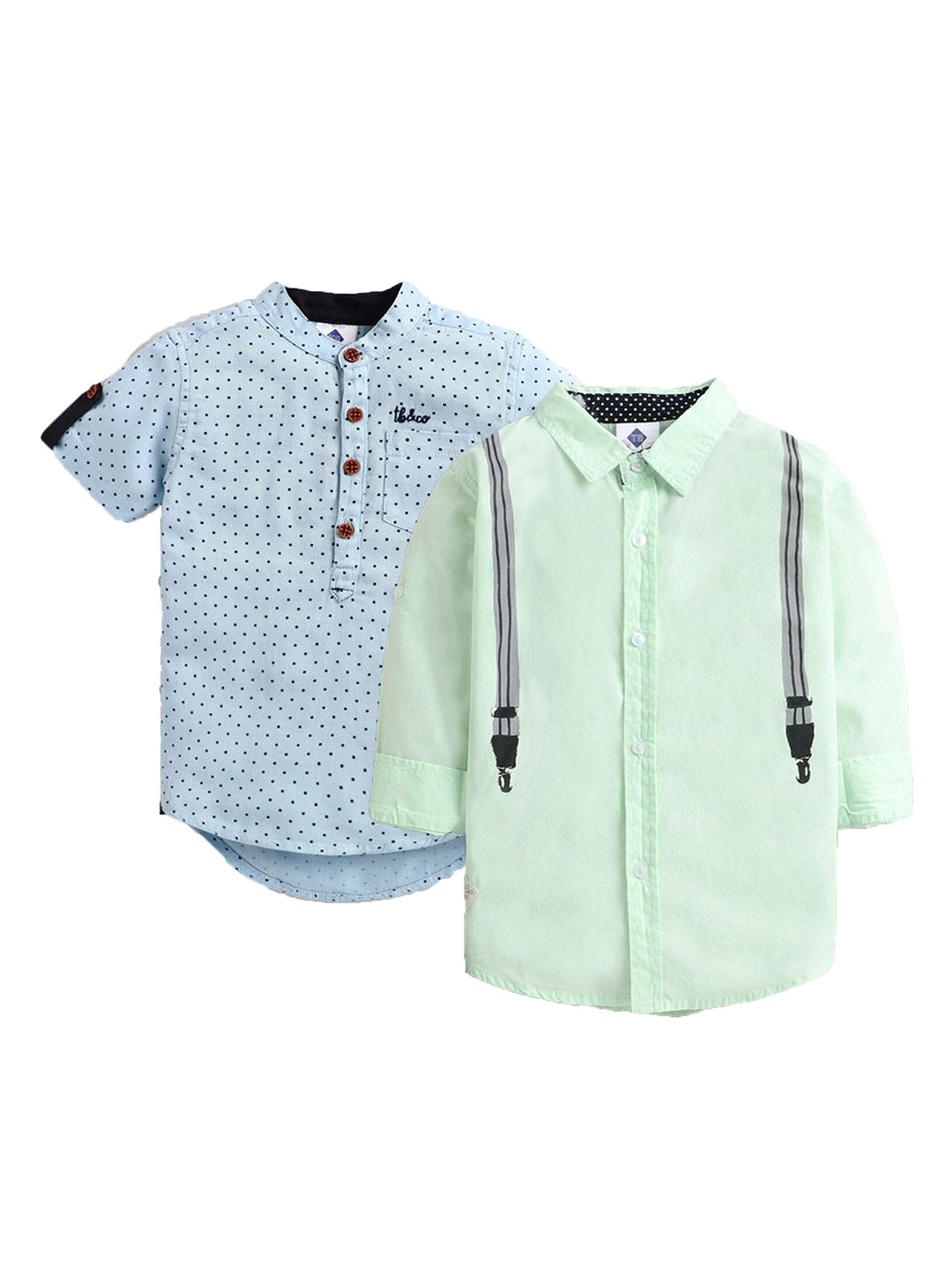 

TONYBOY Boys Pack Of 2 Multicoloured Premium Printed Casual Shirt, Multi