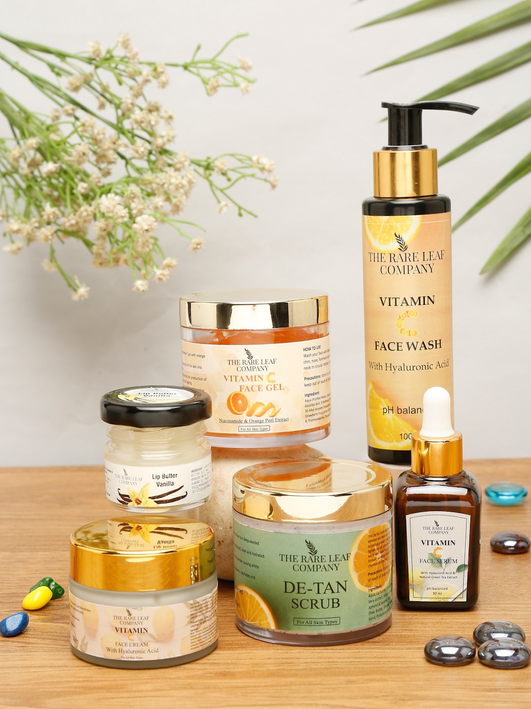 

THE RARE LEAF COMPANY Adults Face And Body Brightening Skincare Routine Combo, Multi