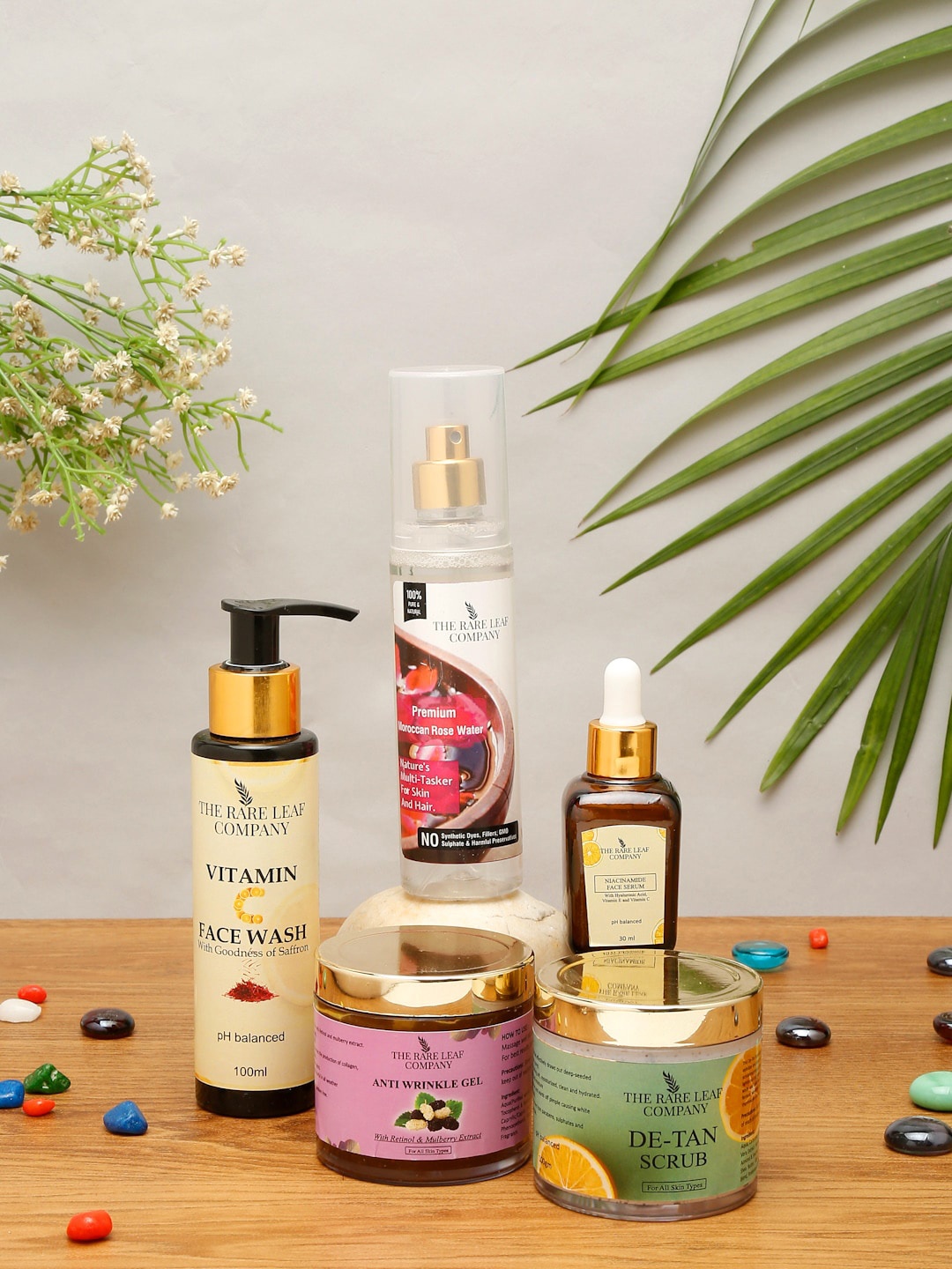 

THE RARE LEAF COMPANY Face Brightening Skincare Routine Combo Of 5, Multi