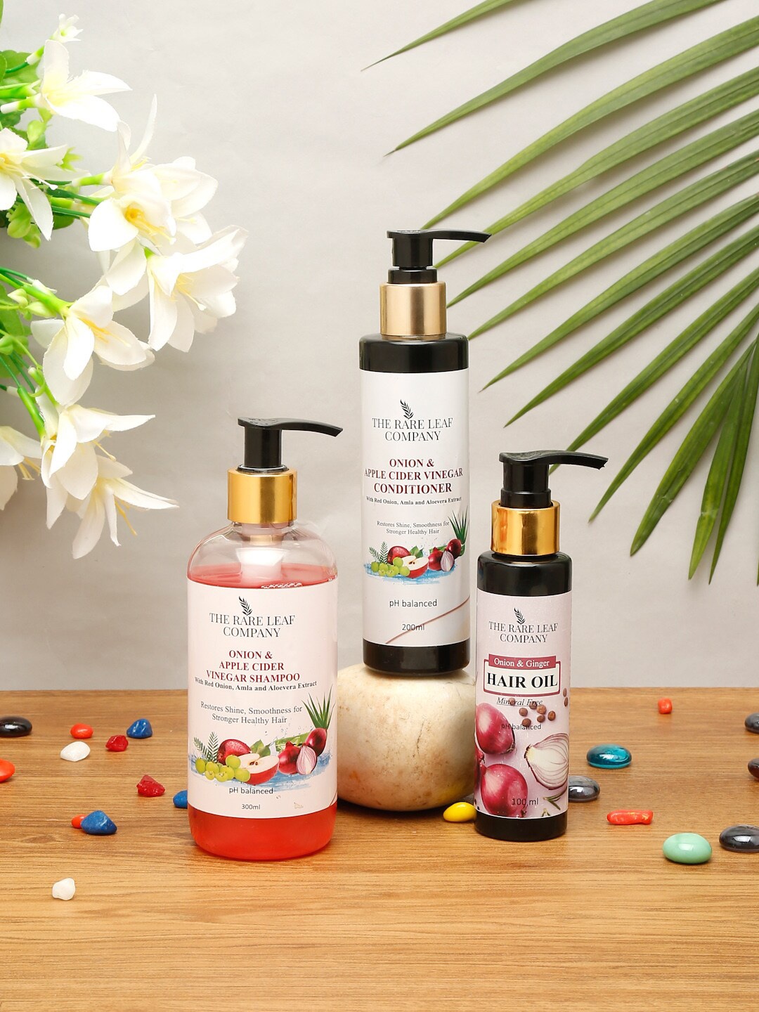 

THE RARE LEAF COMPANY Onion & Apple Cider Vinegar Hair Care Kit, Multi