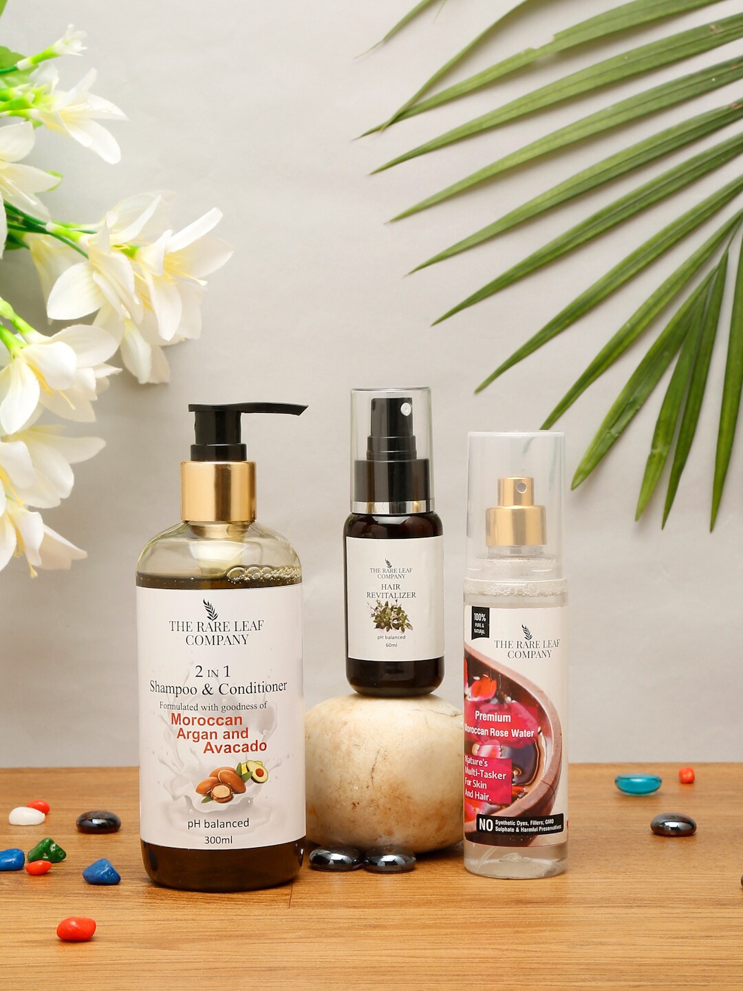 

THE RARE LEAF COMPANY Face And Hair Brightening Care Routine Combo Skin Care Gift Set, Multi