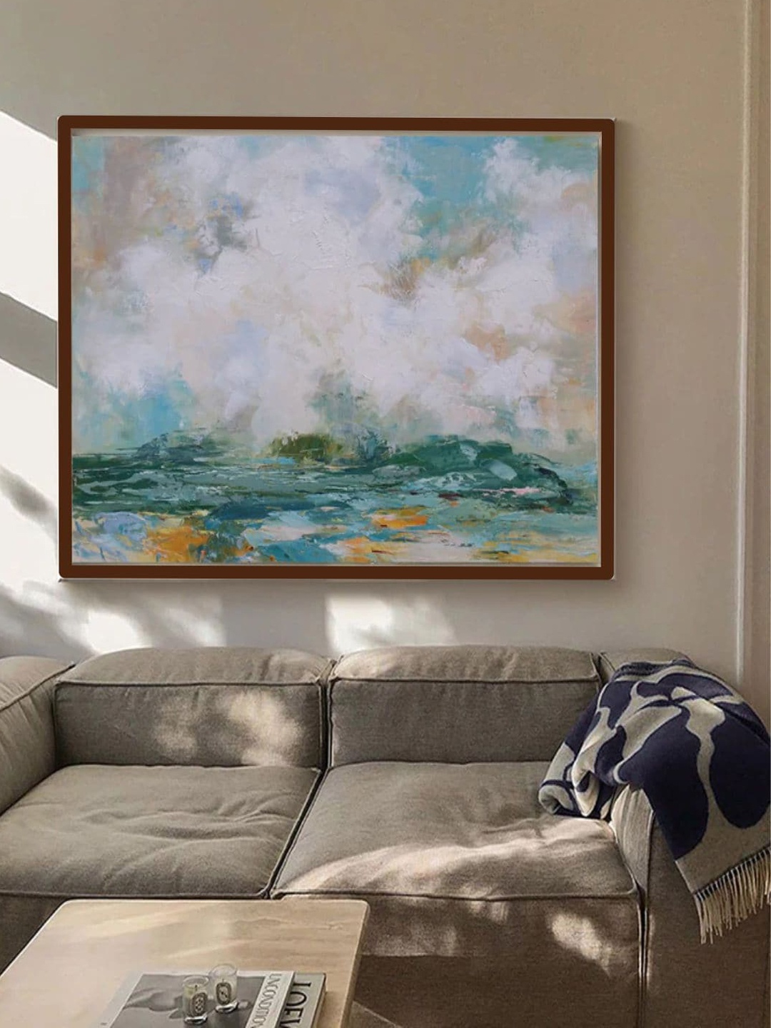 

The Art House Grey & Blue Abstract Wall Art