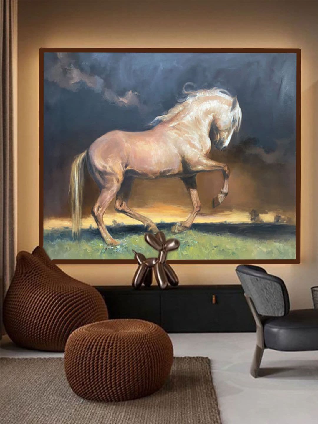 

The Art House Blue & Brown Abstract Wall Art