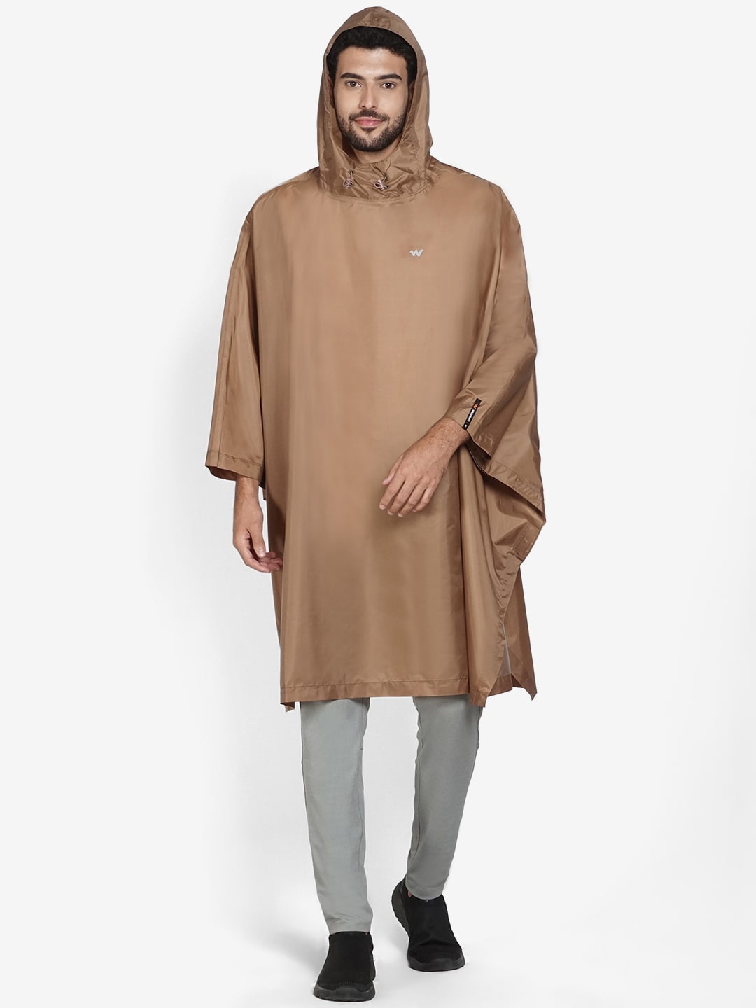 

Wildcraft Men Khaki-Coloured Solid Waterproof Rain Jacket