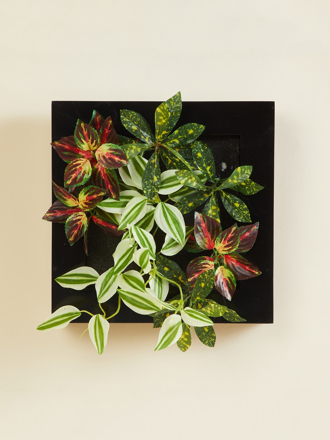 

Fiesta Flurry Foliage Wall Mounted Artificial Potted Plant, Black