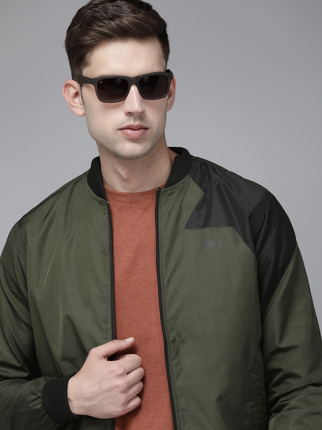 

BEAT LONDON by PEPE JEANS Mock Collar Bomber Jacket, Green