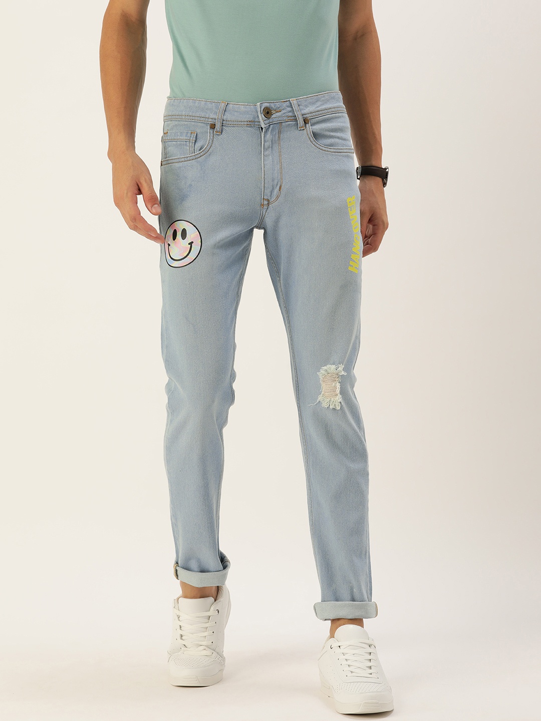 

Bene Kleed Men Blue Slim Fit Mildly Distressed Stretchable Jeans