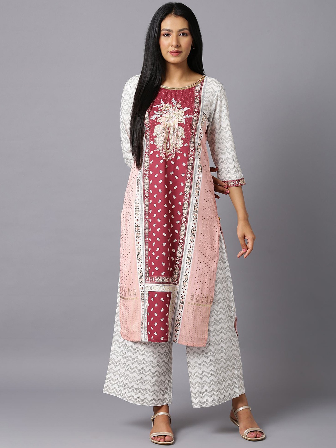 

AURELIA Women Red Printed Kurta