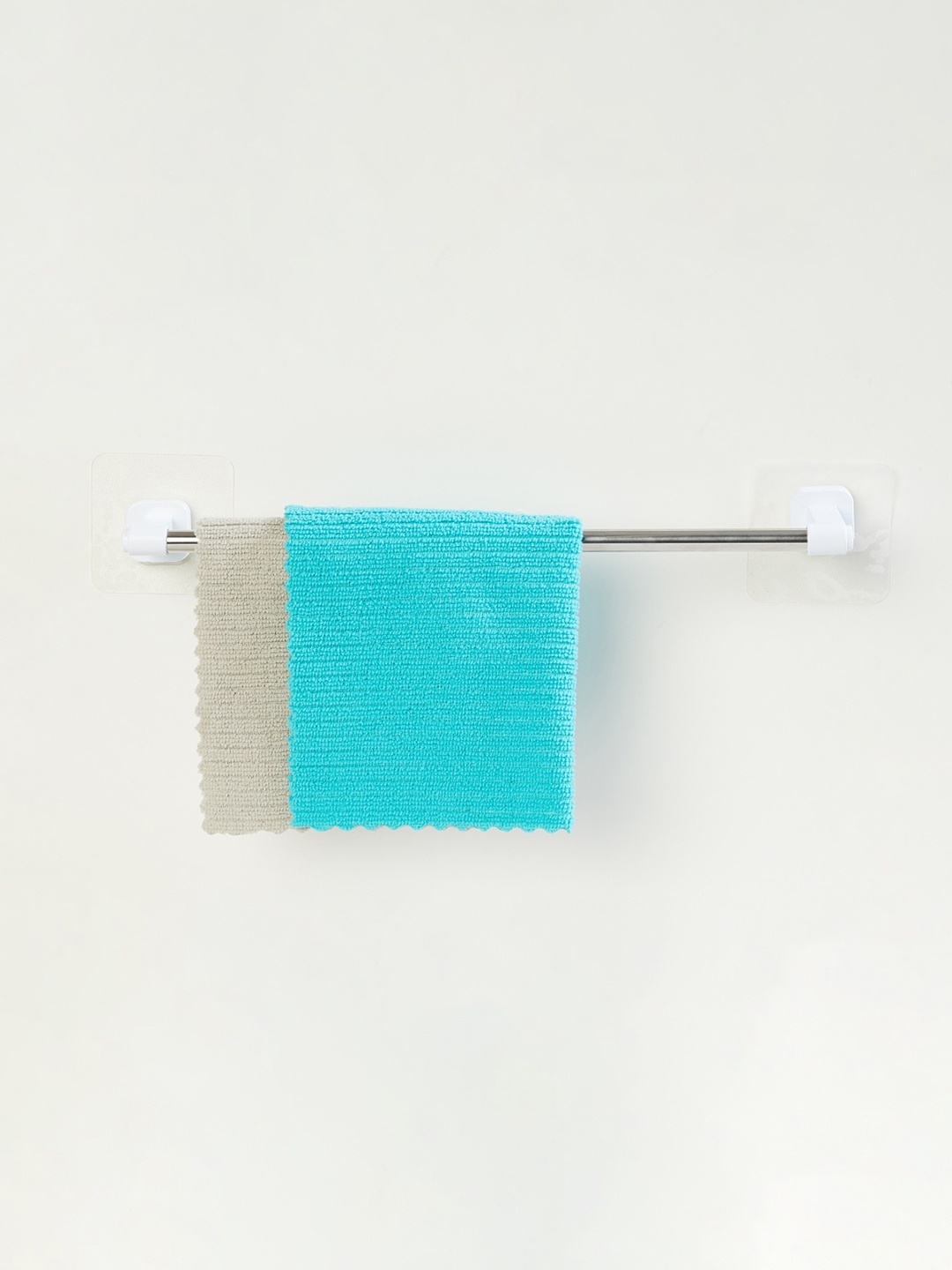 

Home Centre Silver-Toned Solid Adhesive Stainless Steel Towel Bar