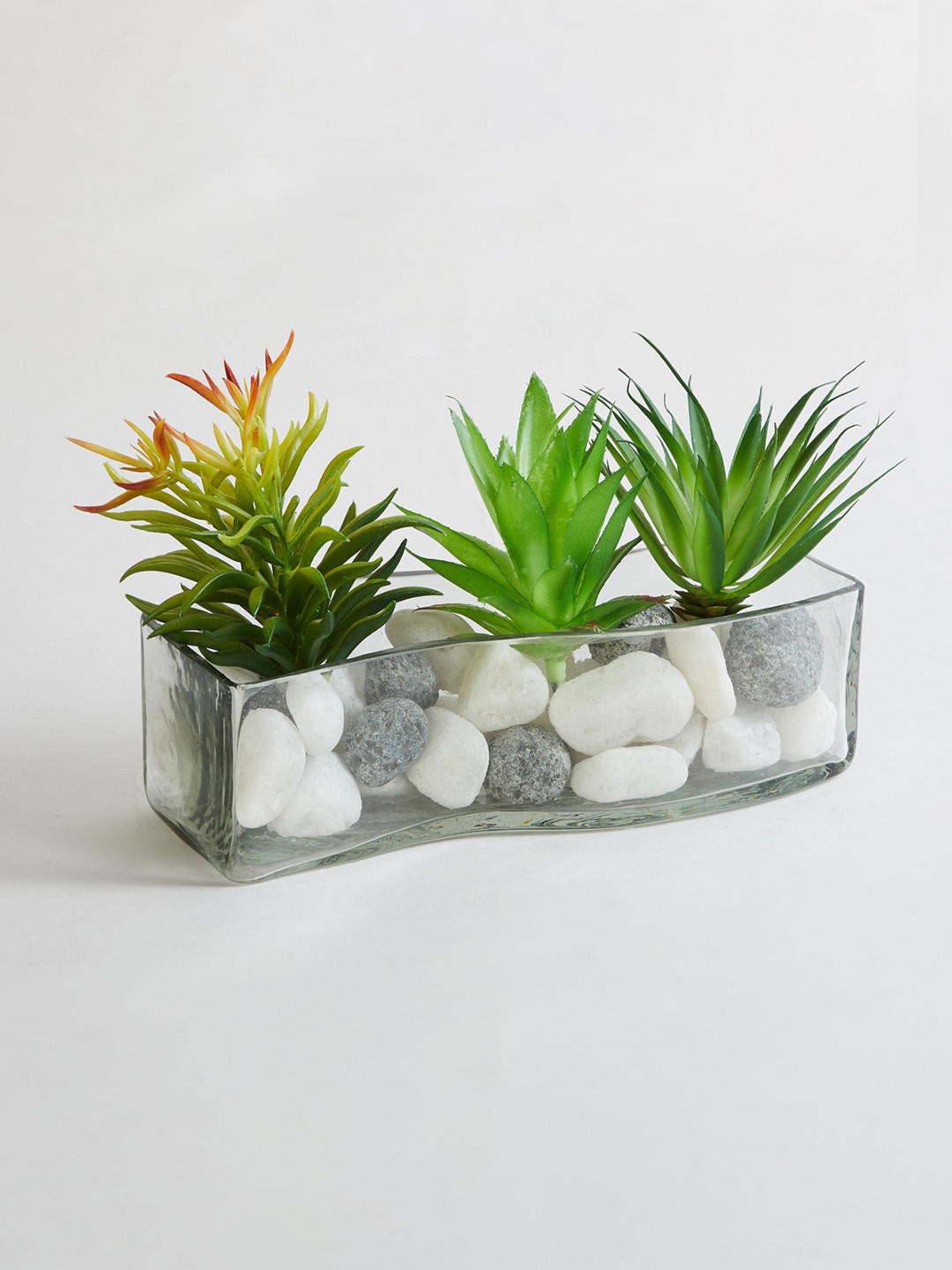 

Home Centre Adults Transparent Contour Clear Glass Decorative Tray