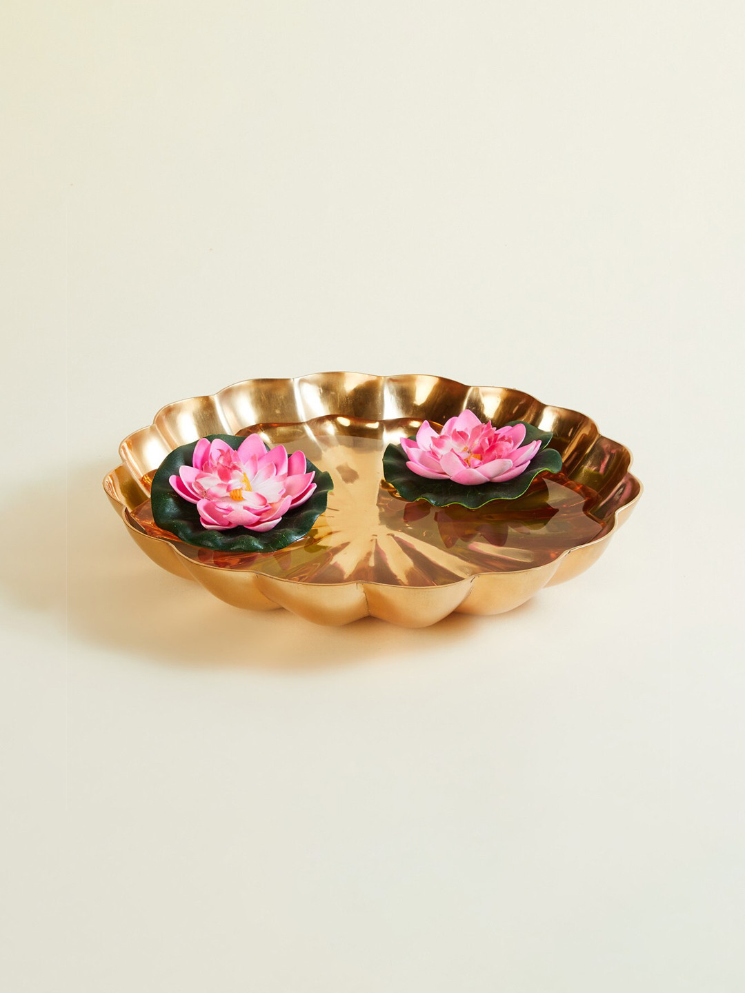 

Home Centre Gold-Toned Heritage Vito Scalloped Small Metal Decorative Bowl