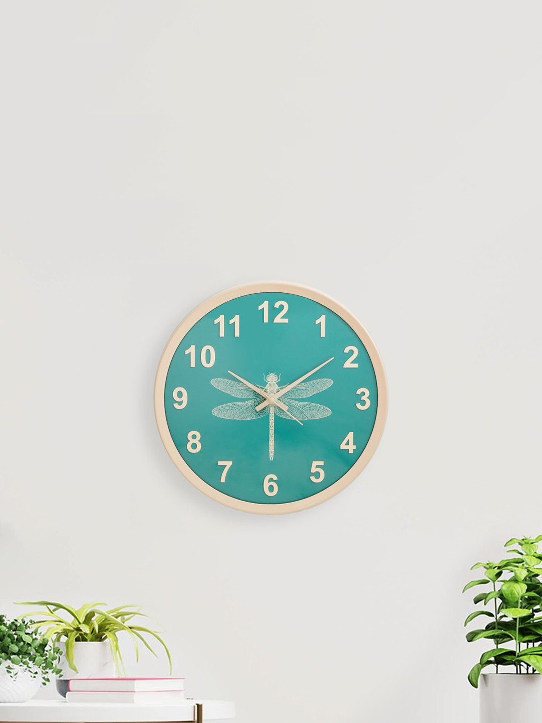 

Home Centre Blue & Gold-Toned Contemporary Wall Clock