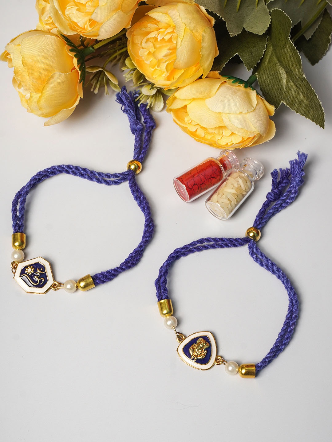 

Ferosh Adults Unisex Set of 2 Blue Rakhis