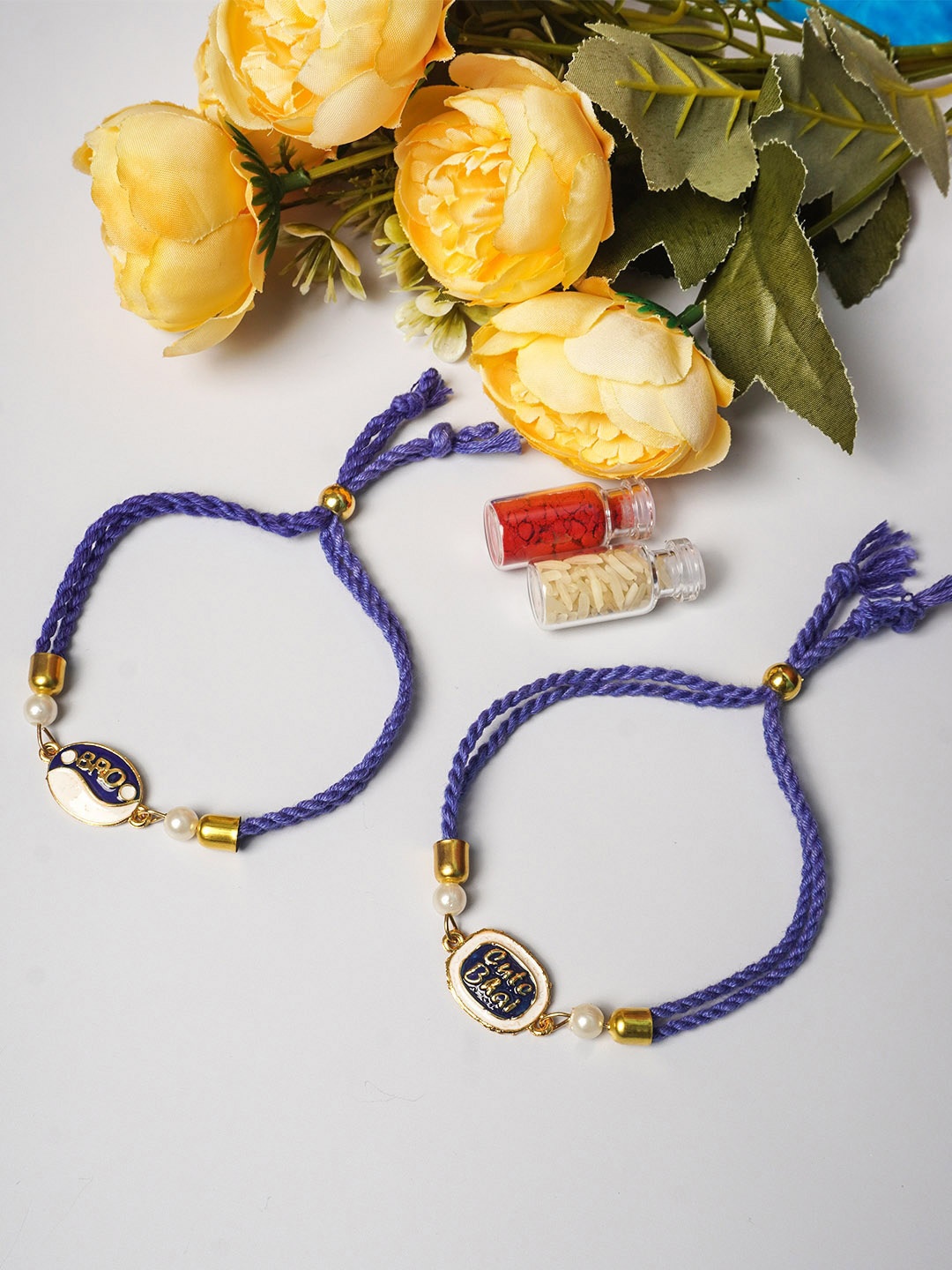 

Ferosh Set of 2 Blue Wraparound Thread Rakhi