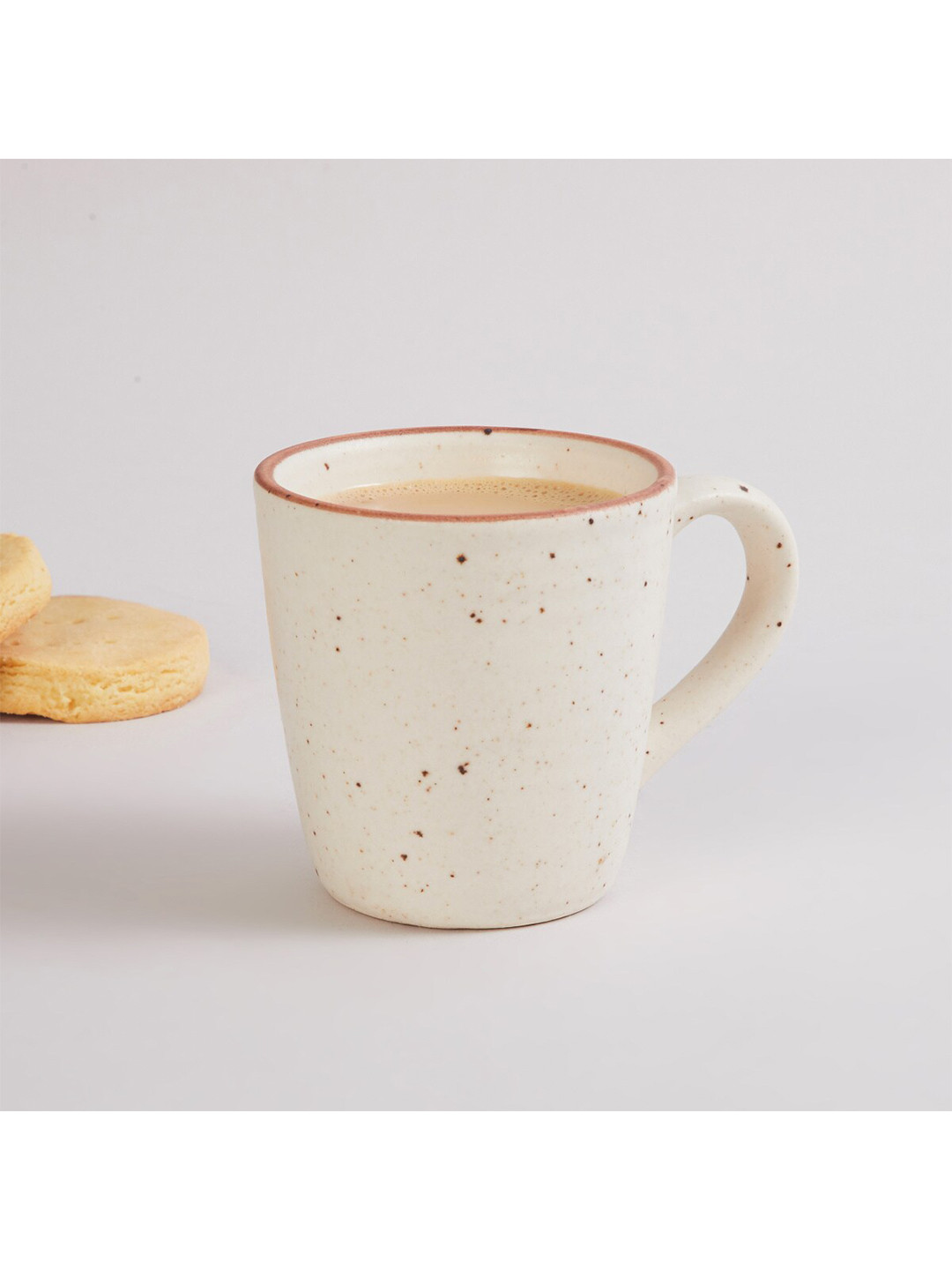 

Home Centre Off White & Brown Printed Stoneware Matte Cup - 240ml
