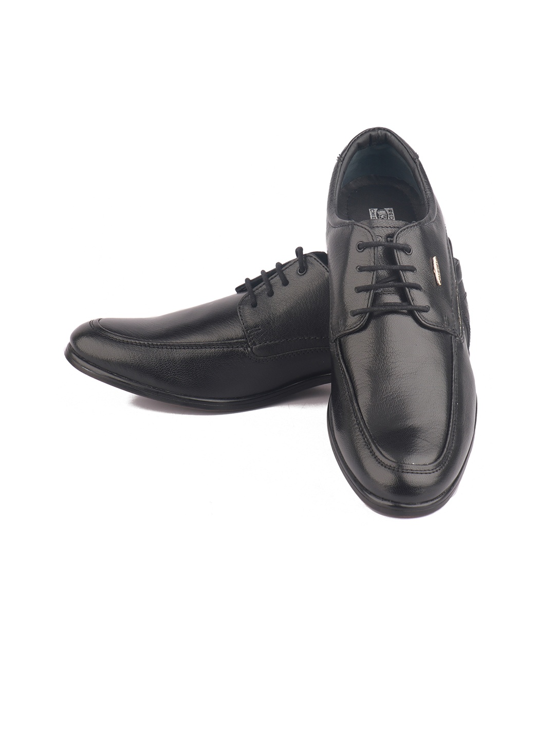 

Red Chief Men Black Solid Formal Derbys