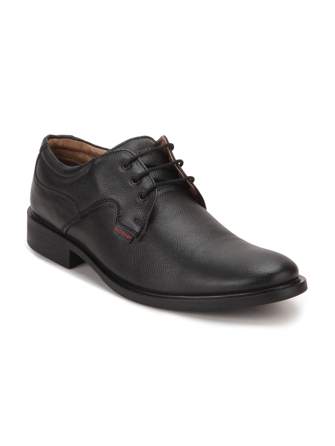 

Red Chief Men Black Textured Leather Formal Derbys