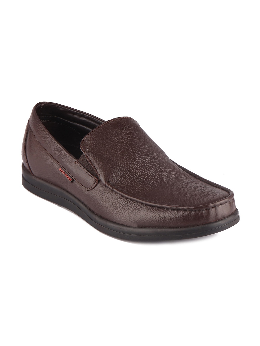 

Red Chief Men Brown Solid Leather Formal Loafer