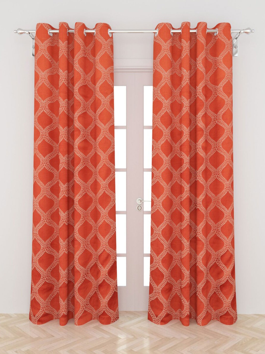 

Home Centre Red Set of 2 Black Out Door Curtain