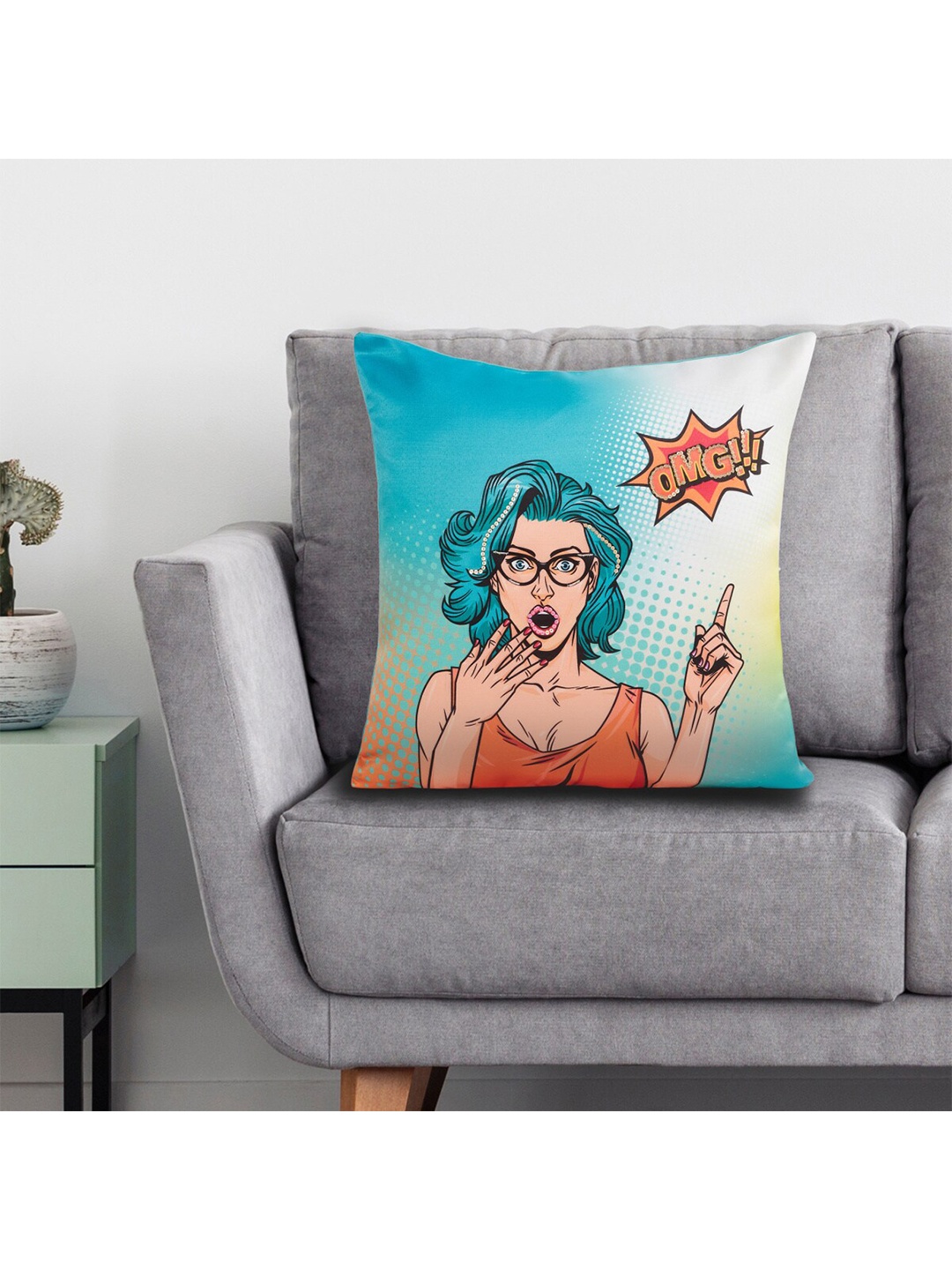 

Home Centre Multicoloured Cartoon Characters Square Cushion Covers, Multi