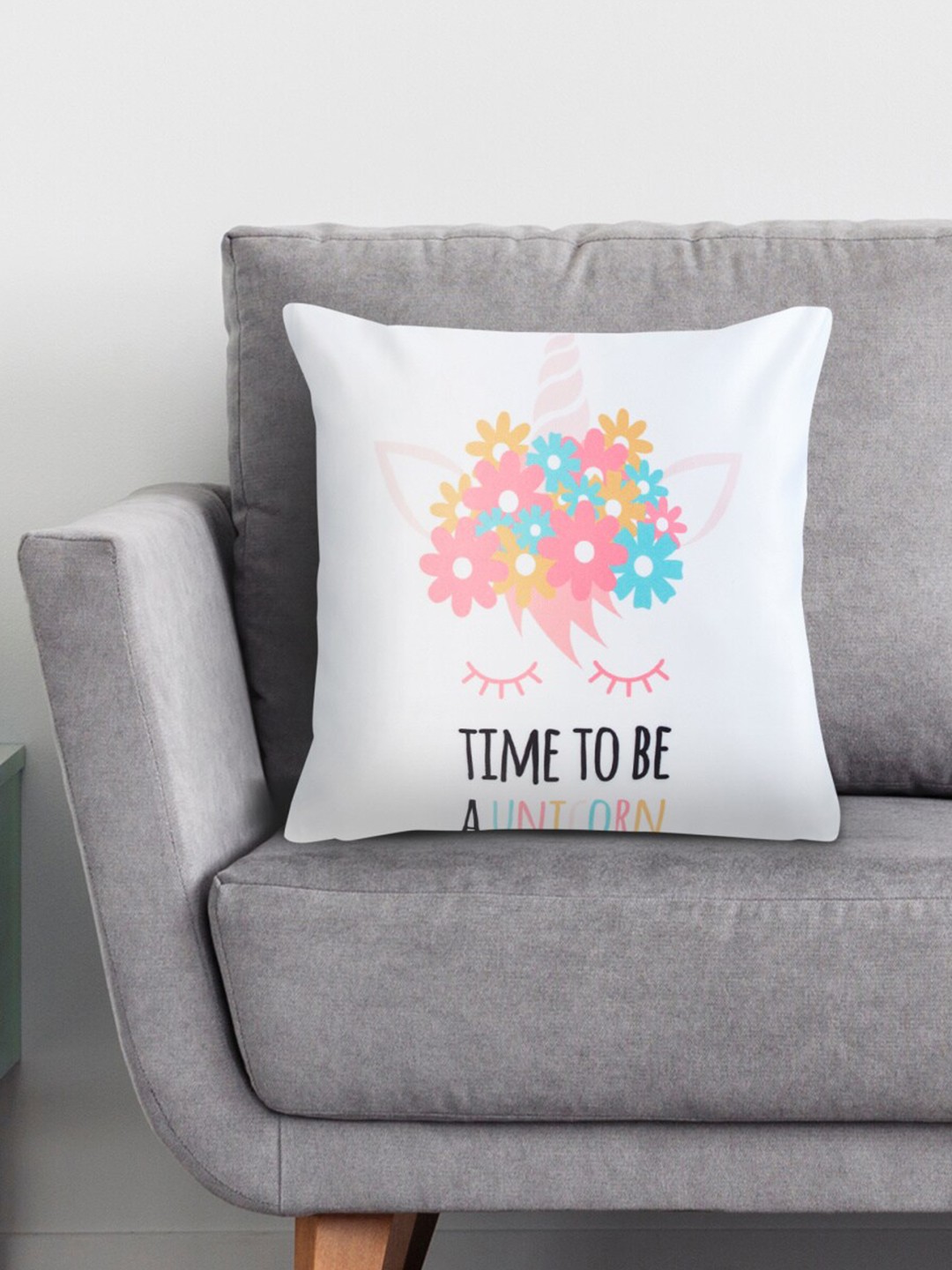 

Home Centre White & Black Floral Square Cushion Covers