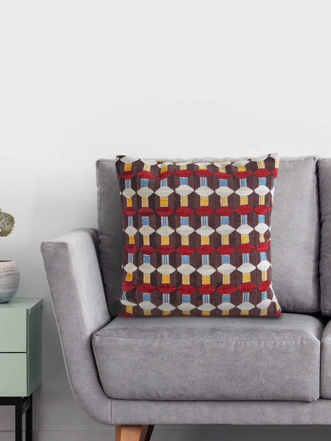 

Home Centre Blue & Red Square Cushion Covers