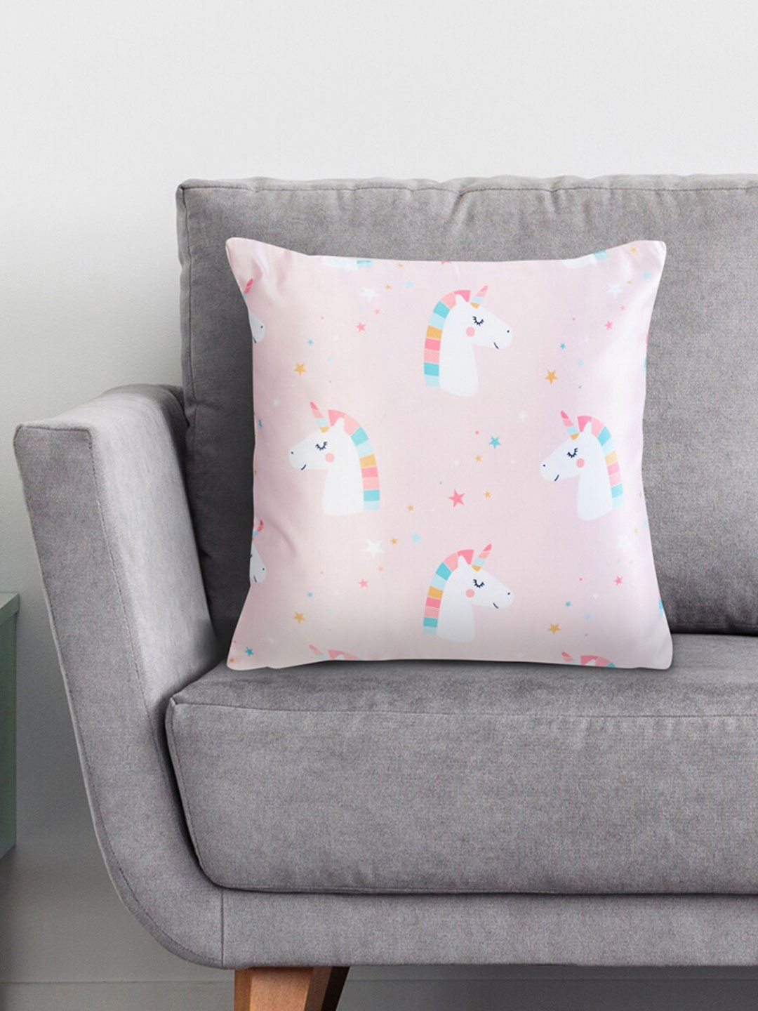 

Home Centre Pink & White Unicorn Printed Square Cushion Covers