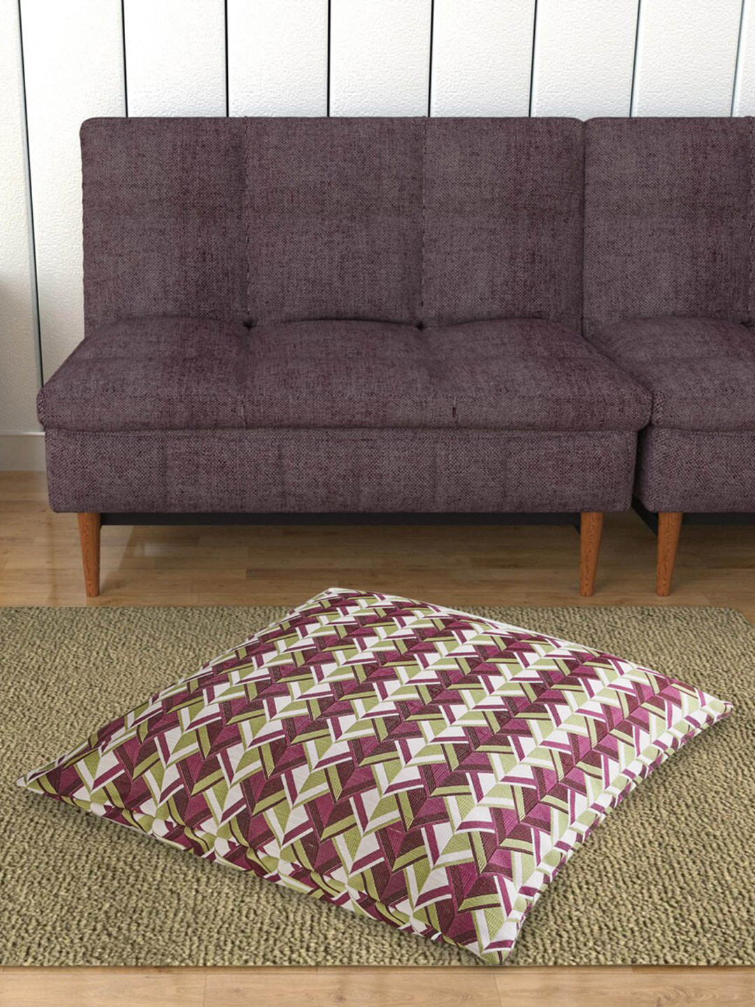 

Home Centre Purple & Green Geometric Square Cushion Covers