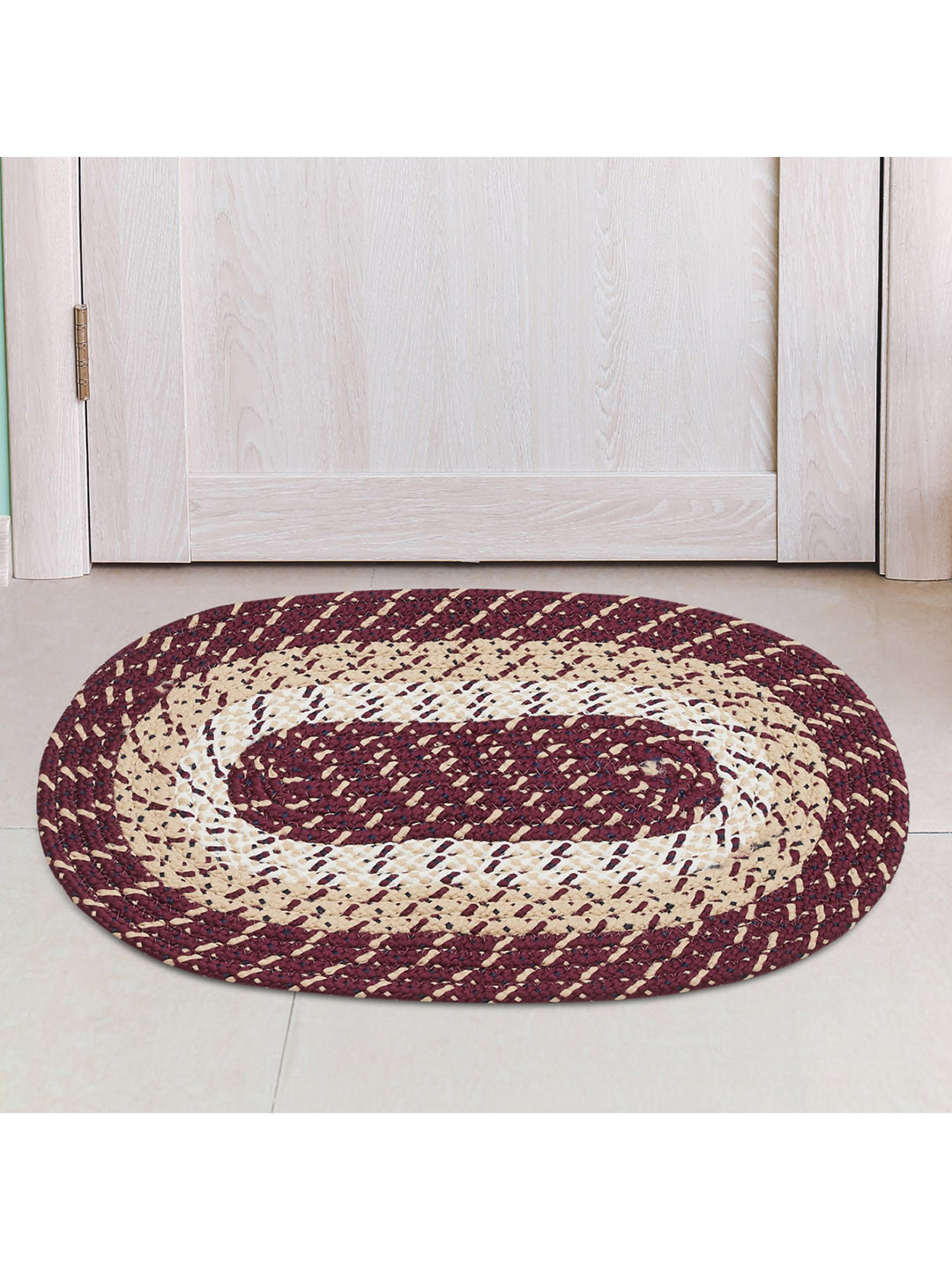 

Home Centre Brown Corsica Braided Anti-Skid Cotton Doormat