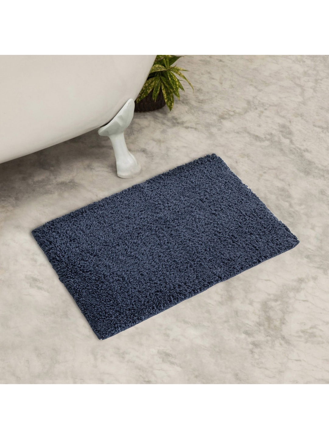 

Home Centre Blue Solid Bath Rug