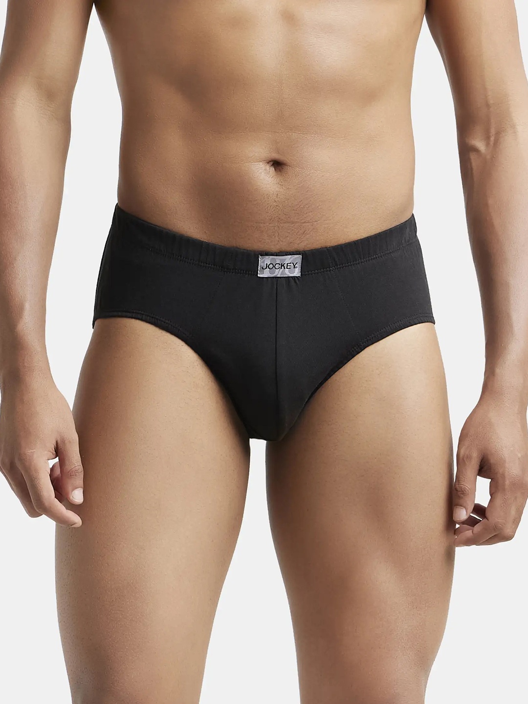 

Jockey Combed Cotton Brief with Ultrasoft Concealed Waistband-8035, Black