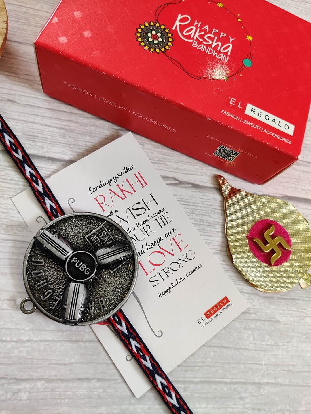 

EL REGALO Grey Pubg Rakhi Gift Set