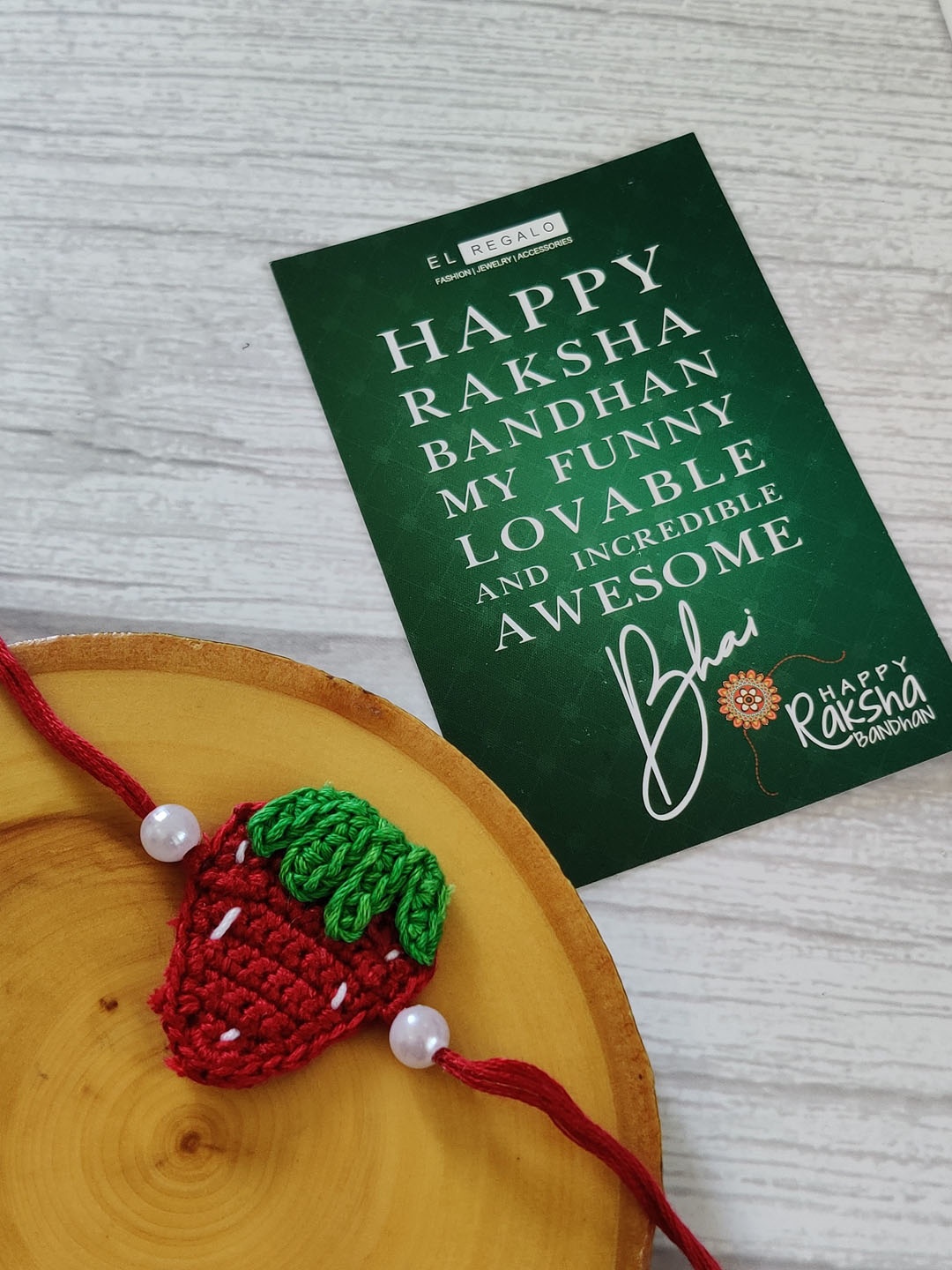 

EL REGALO Kids Red & Green Rakhi Pack