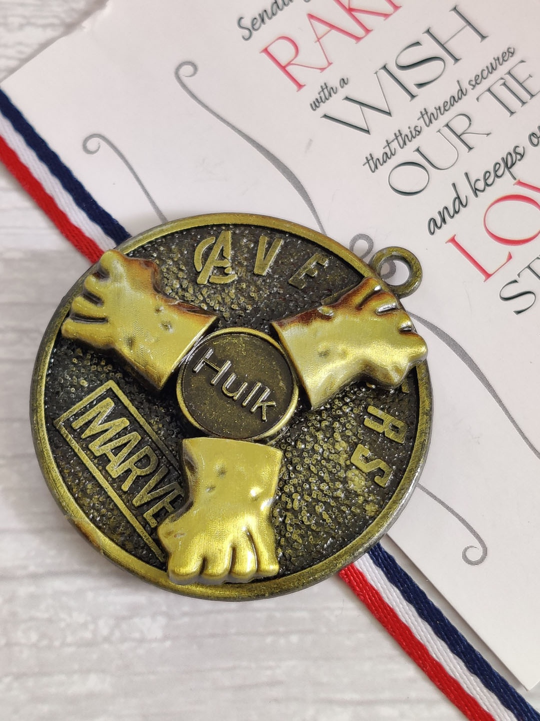 

EL REGALO Kids Gold-Toned Spinner Hulk Rakhi
