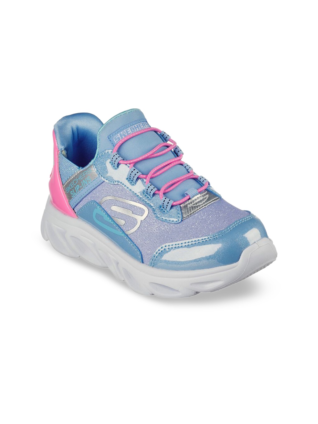 

Skechers FLEX GLIDE Girls Blue Printed Sneakers