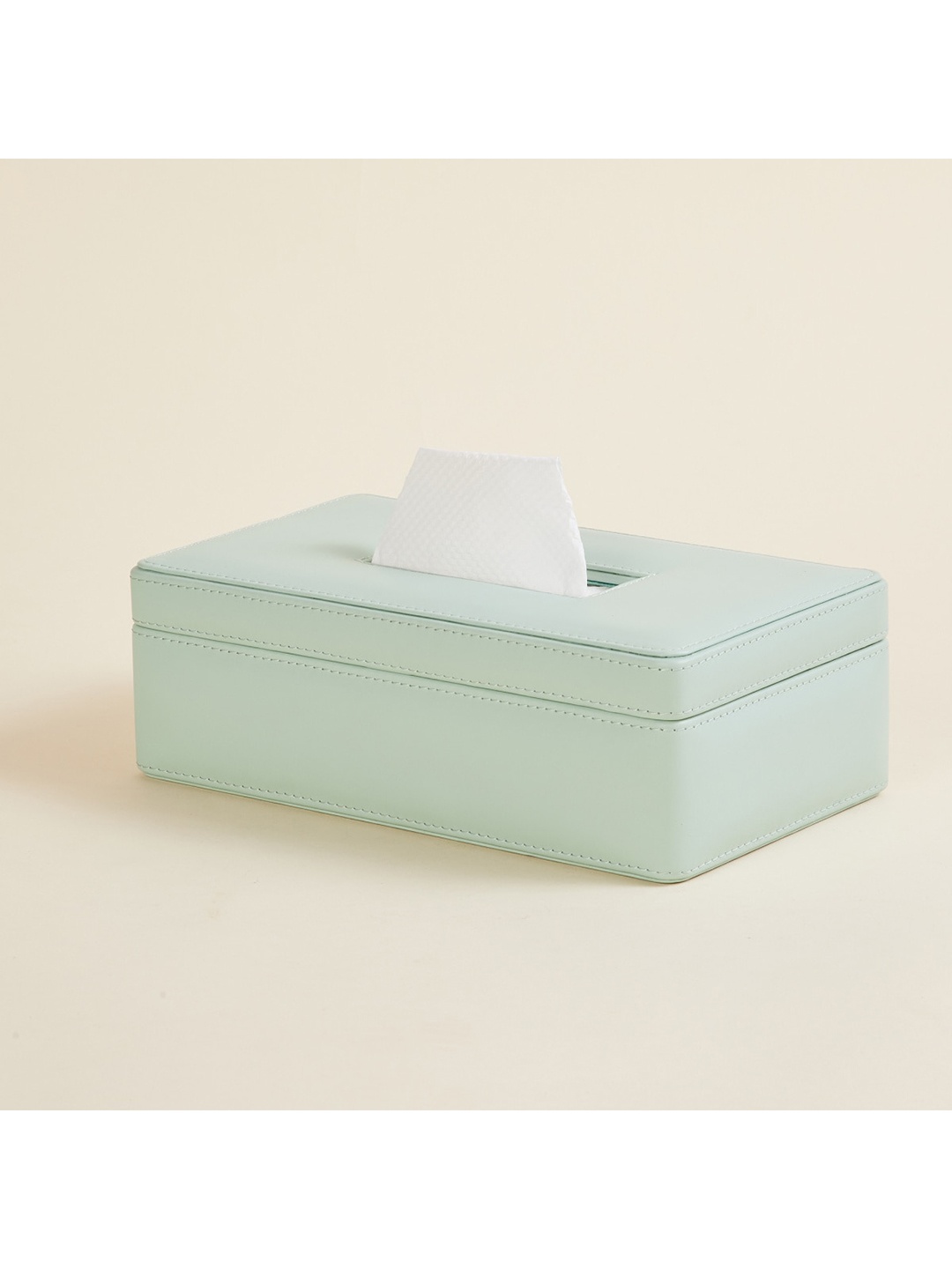 

Home Centre Blue Heritage Renew Solid Leather Tissue Holder
