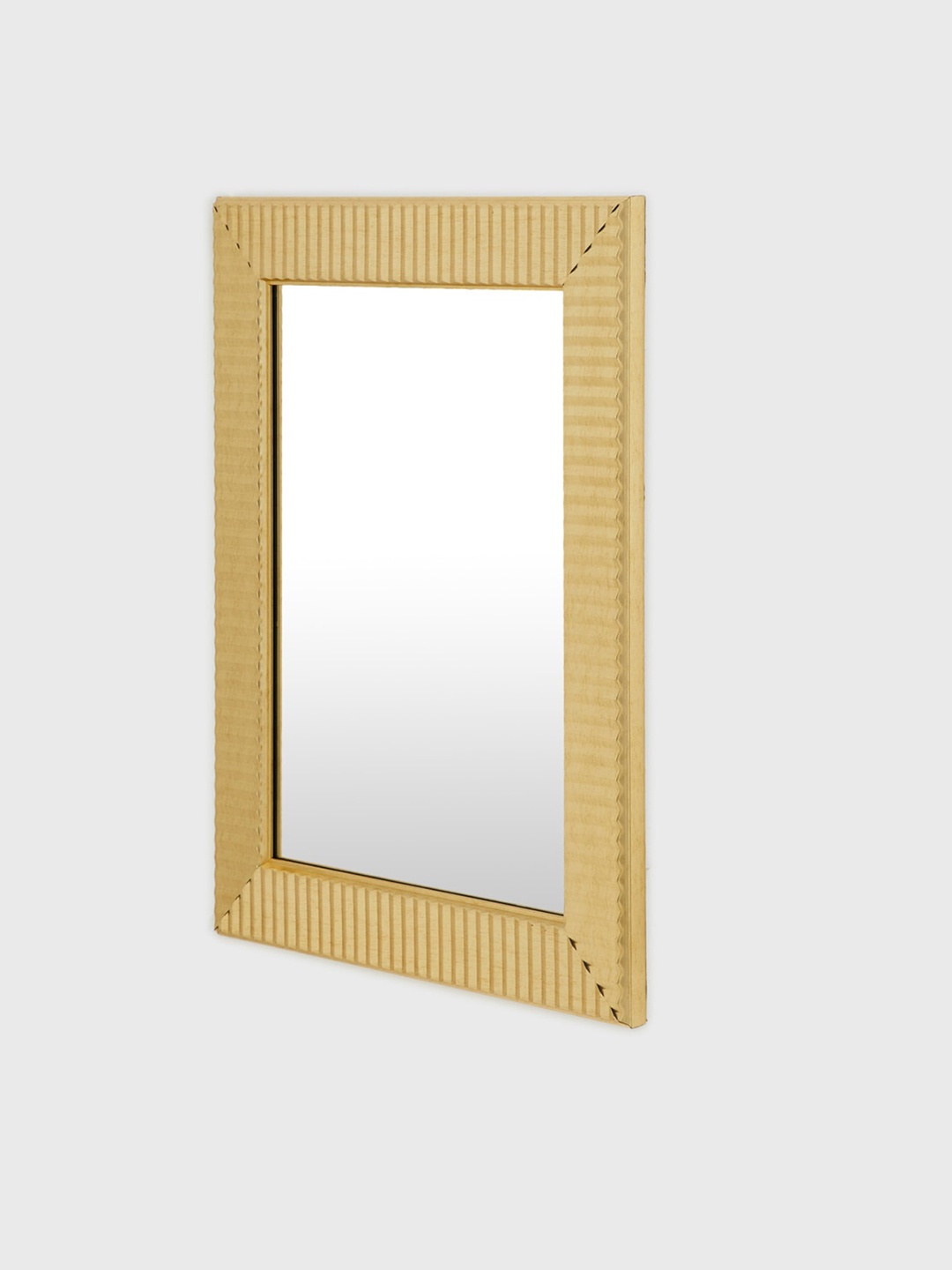 

Home Centre Gold-Toned Striped Rectangular Wall Mirrors