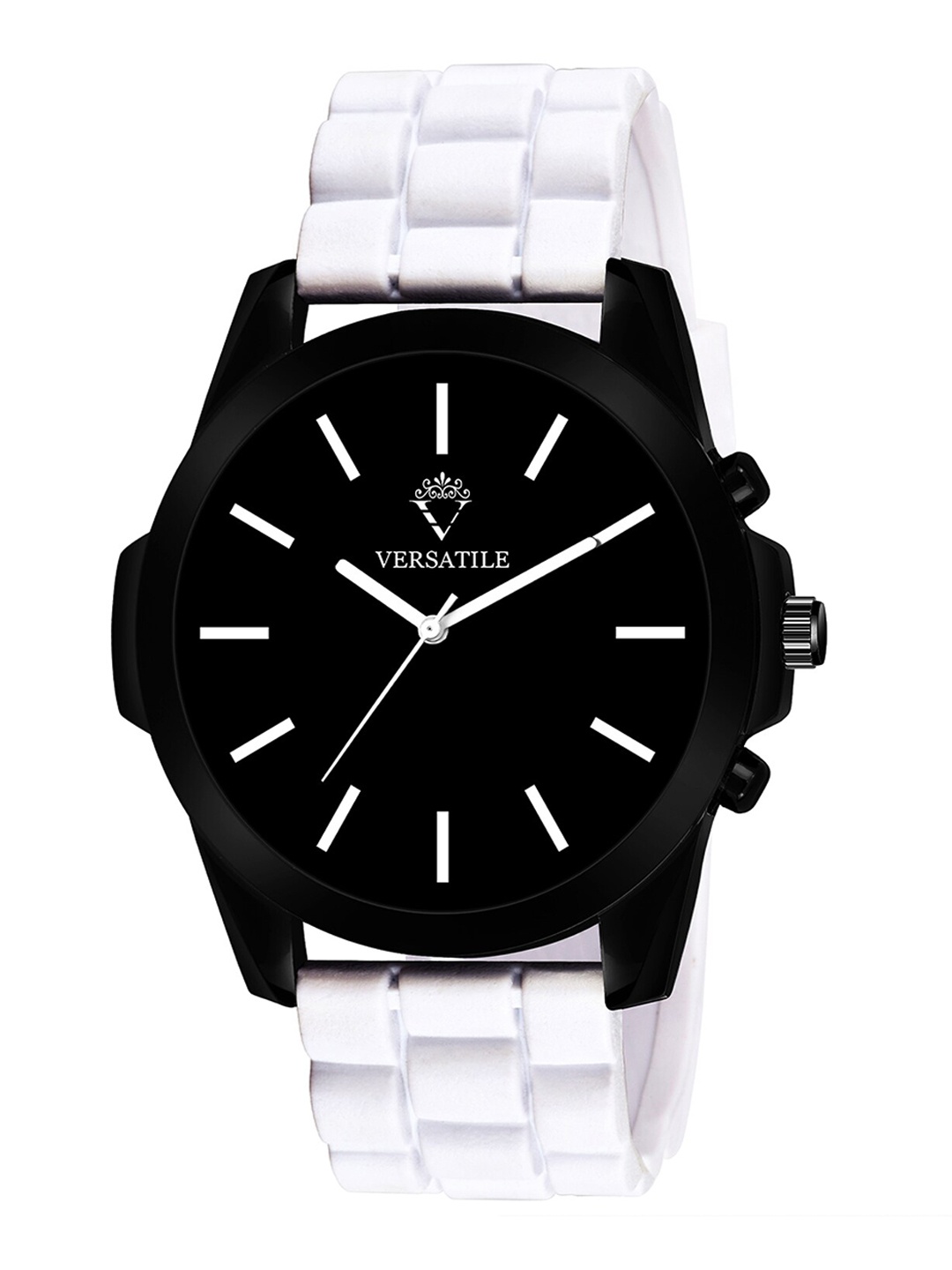 

Versatile Men Black & White Bracelet Style Straps Analogue Watch