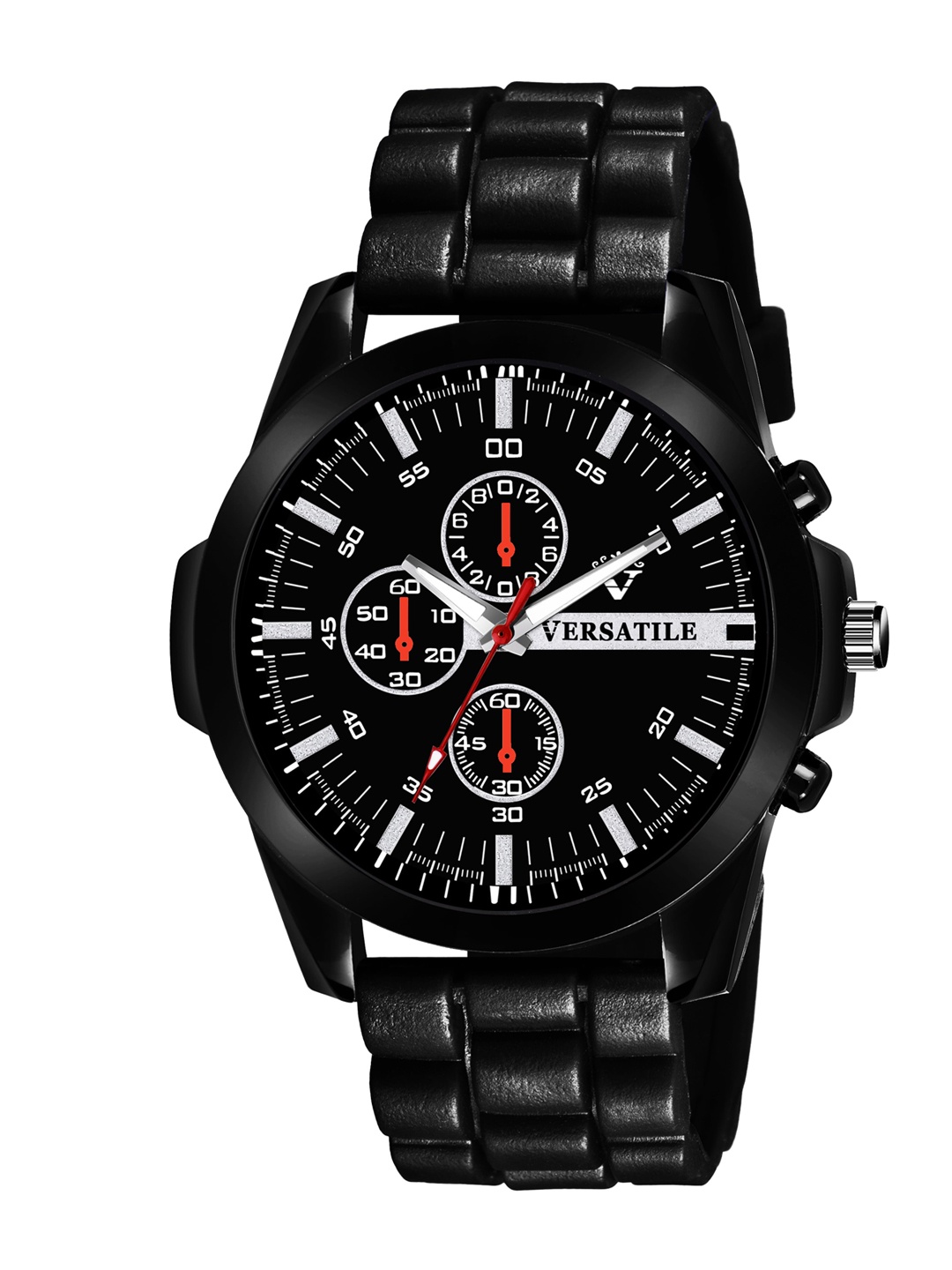 

Versatile Men Black Brass Dial & Black Bracelet Style Straps Analogue Watch Blacky Men 5, Multi