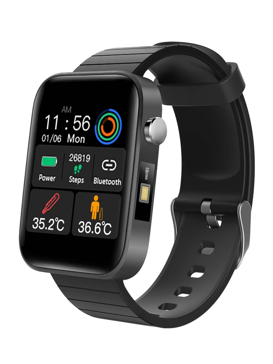 

EYNK Black Full Touch Display Fitness Tracker Smart Watches