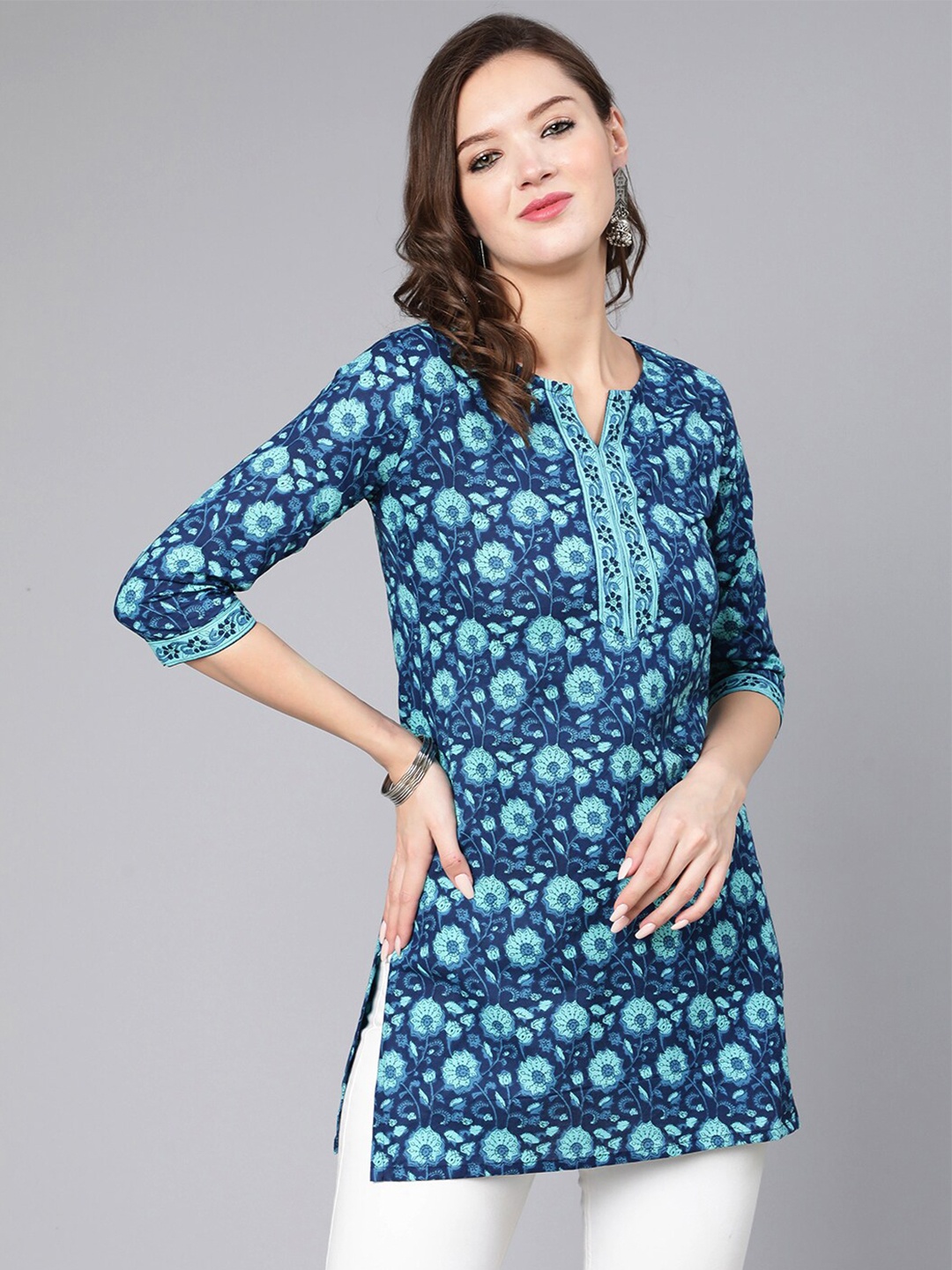 

Nayo Blue & blue depths Printed Tunic