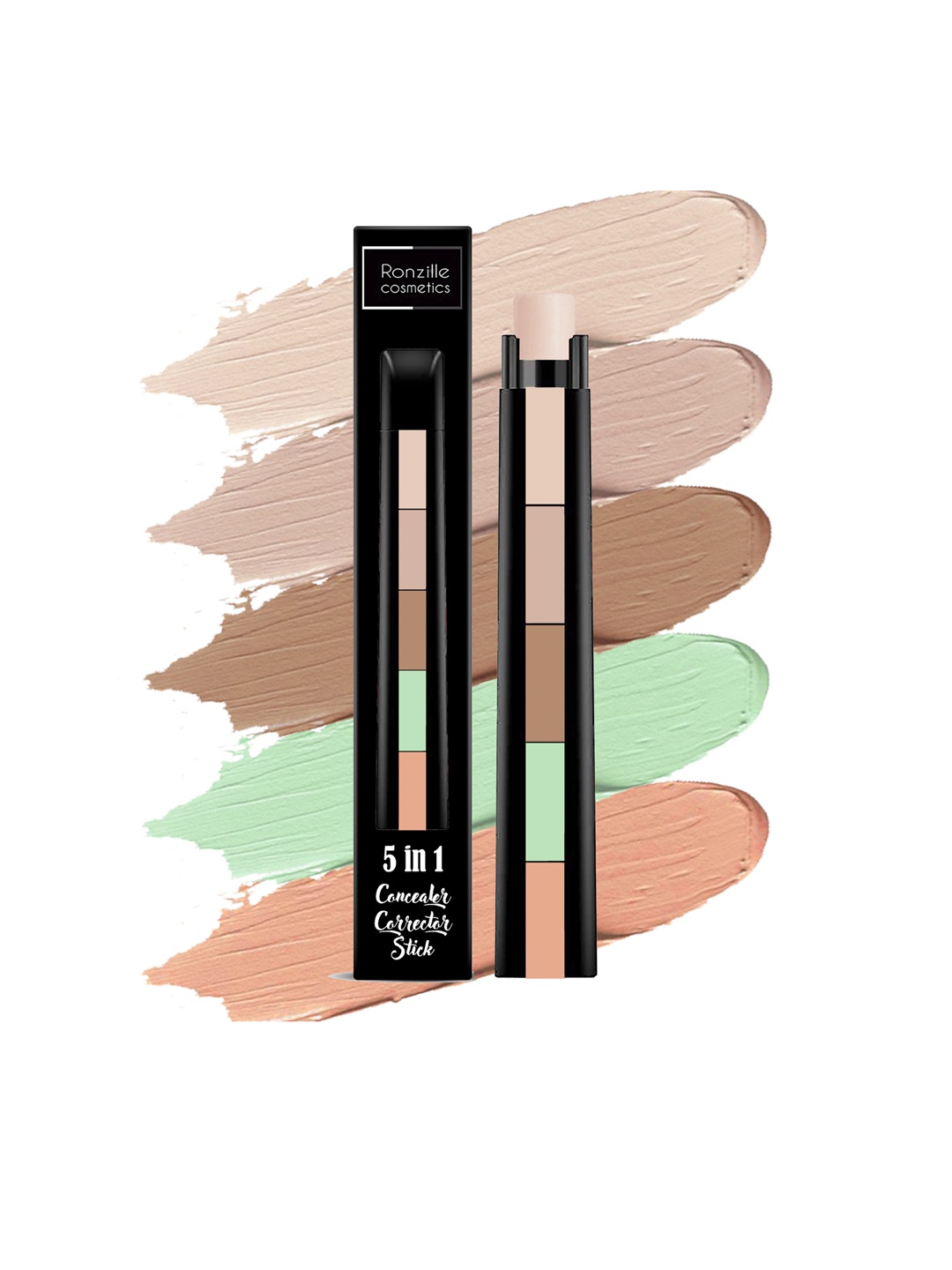 

Ronzille HD Waterproof 5 In 1 Matte Contour Concealer Corrector Stick - Fair, Multi
