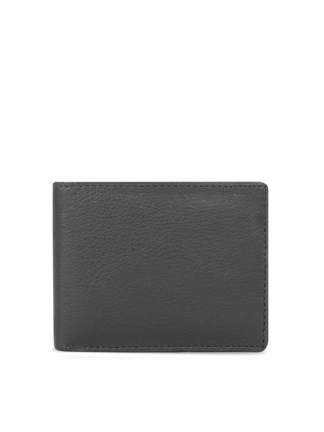 

TEAM 11 Men Black Leather Two Fold Wallet