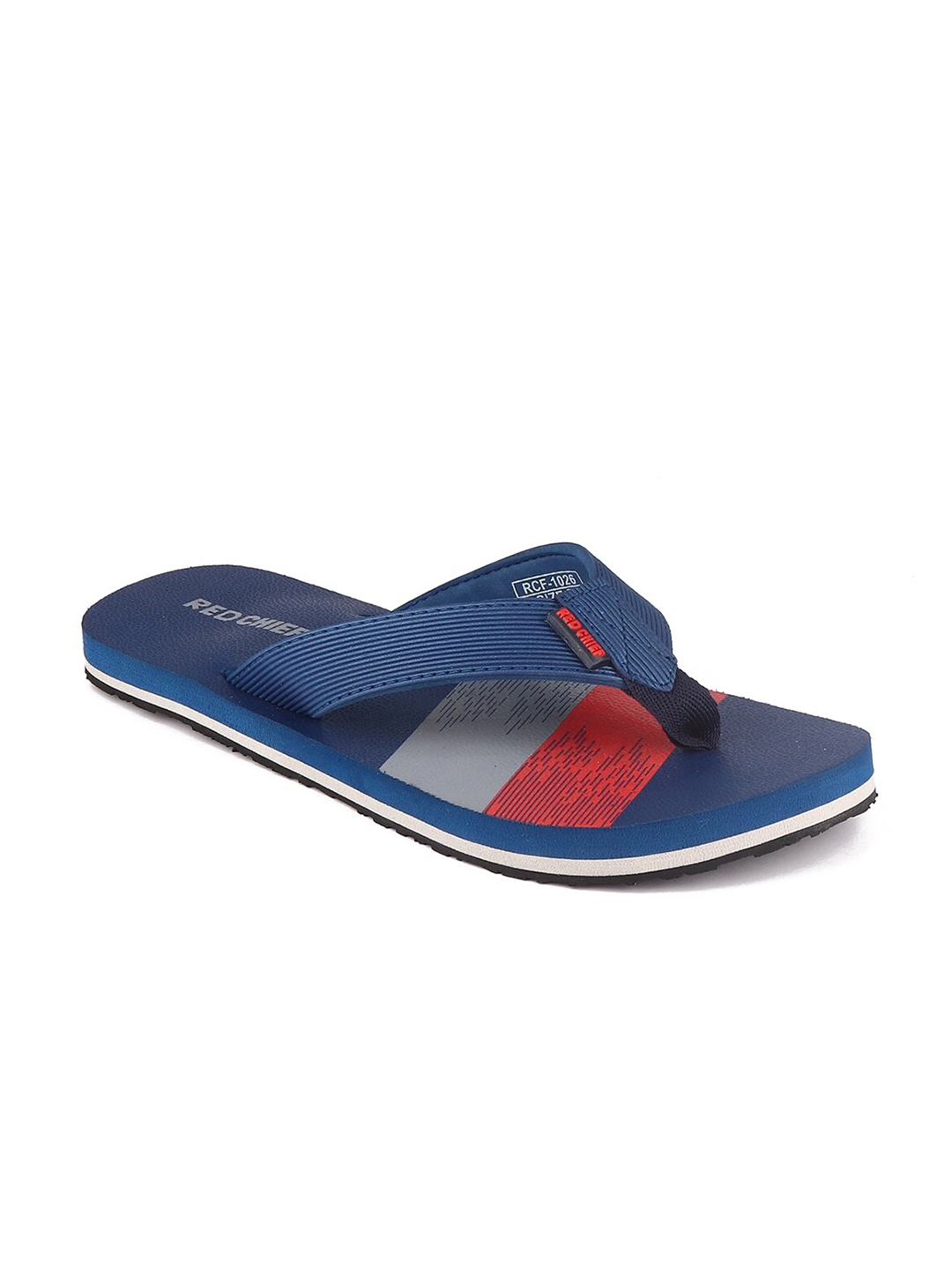 

Red Chief Men Blue & Grey Striped Thong Flip-Flops