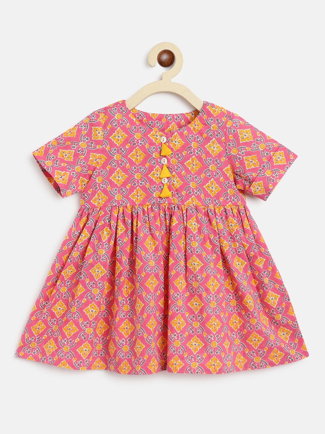 

Campana Pink Ethnic Motifs Dress